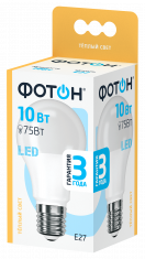 Лампа светодиодная ФОТОН LED A60 10W E27 3000K . Купить светодиодные (LED) лампы оптом по выгодной цене