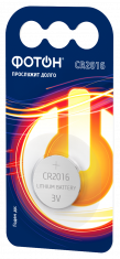 Элемент питания ФОТОН CR2016 BP1. Купить батарейки Фотон и Рекорд мелким и крупным оптом