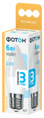 Лампа светодиодная ФОТОН LED B35  6W E27 3000K. Купить светодиодные (LED) лампы оптом по выгодной цене