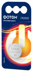 Элемент питания ФОТОН CR2025 BP1. Купить батарейки Фотон и Рекорд мелким и крупным оптом
