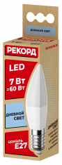 Лампа светодиодная РЕКОРД LED B37 7W Е27 4000К. Купить светодиодные (LED) лампы оптом по выгодной цене