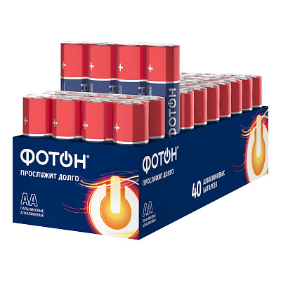 Элемент питания ФОТОН LR6 CB40. Купить батарейки АА оптом, слайд 2