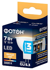 Лампа светодиодная ФОТОН LED MR16 7W GU5.3 3000K. Купить светодиодные (LED) лампы оптом по выгодной цене