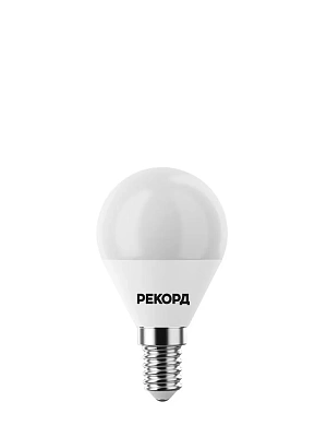 Лампа светодиодная РЕКОРД LED P45 7W Е14 4000К, слайд 5