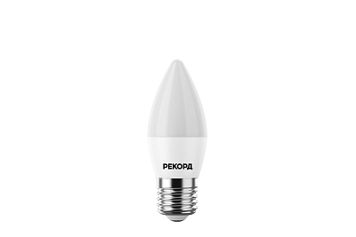 Лампа светодиодная РЕКОРД LED B37 7W Е27 3000К, слайд 4