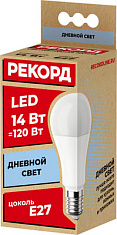 Лампа светодиодная РЕКОРД LED А60 14W E27 4000K. Купить светодиодные (LED) лампы оптом по выгодной цене