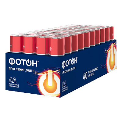 Элемент питания ФОТОН LR6 CB40. Купить батарейки АА оптом, слайд 1