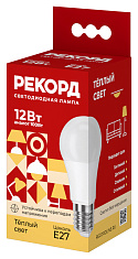 Лампа светодиодная РЕКОРД LED А60-U 12W Е27 3000К. Купить светодиодные (LED) лампы оптом по выгодной цене