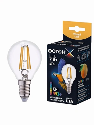 Лампа светодиодная ФОТОН LED FL P45-C 7W E14 3000K, серия Х, слайд 2