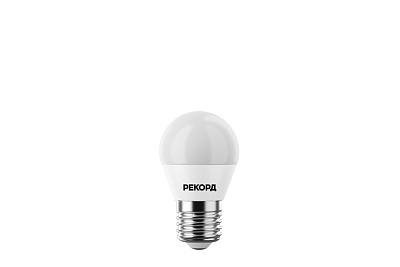 Лампа светодиодная РЕКОРД LED P45 7W Е27 3000К, слайд 4