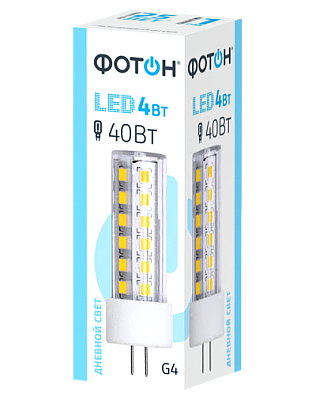 Лампа светодиодная ФОТОН LED JCD 4W G4 4000K, слайд 1