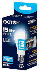 Лампа светодиодная ФОТОН LED A60 15W E27 6500K. Купить светодиодные (LED) лампы оптом по выгодной цене