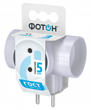 Разветвитель электрический (тройник, Т-обр.) "ФОТОН" АМ 6-3Т, 6А. Купить сетевые разветвители оптом