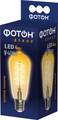 Лампа светодиодная ФОТОН LED FL ST64-S 4W E27 2200К, серия ДЕКОР. Купить светодиодные (LED) лампы оптом по выгодной цене