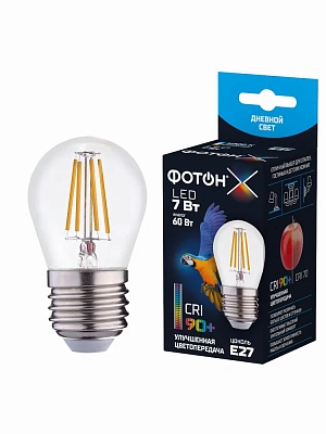 Лампа светодиодная ФОТОН LED FL P45-C 7W E27 4000K, серия Х, слайд 2