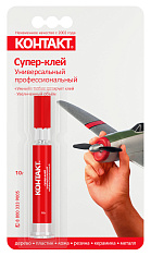 Супер-клей "КОНТАКТ" Универсальный профессиональный, 10 г, бл., арт. КМ 120- Б10, шоу-бокс. Купить клей оптом по доступной цене.