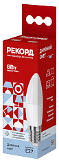 Лампа светодиодная РЕКОРД LED B37-U 8W Е27 4000К. Купить светодиодные (LED) лампы оптом по выгодной цене