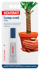 Супер-клей "КОНТАКТ" гель, 3 г, бл., арт. КМ 120-Б03 ГЛ, шоу-бокс. Купить клей оптом по доступной цене.