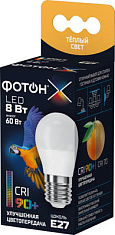 Лампа светодиодная ФОТОН LED P45-C 8W E27 3000K, серия Х. Купить светодиодные (LED) лампы оптом по выгодной цене
