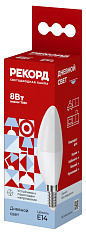 Лампа светодиодная РЕКОРД LED B37-U 8W Е14 4000К. Купить светодиодные (LED) лампы оптом по выгодной цене