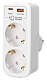 Разветвитель сетевой "ФОТОН" AM 16-2E-USB/A1C1-QC, 16А, с заземл., быстрая зарядка, белый. Купить сетевые разветвители оптом, thumb 2