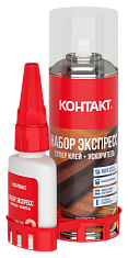 Супер-клей "КОНТАКТ" Универсальный Экспресс, 50 г + 200 мл. Купить клей оптом по доступной цене.
