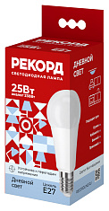 Лампа светодиодная РЕКОРД LED А70-U 25W Е27 4000К. Купить светодиодные (LED) лампы оптом по выгодной цене