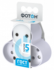 Разветвитель электрический (тройник) "ФОТОН" АМ 6-3,  6А. Купить сетевые разветвители оптом