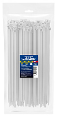Хомут-стяжка кабельная нейлоновая Safeline 7,6x200-W-100, белая (100 шт.)
