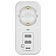 Адаптер сетевой  с USB "ФОТОН" AM 16-1E-USB/A2C1, 16А, с заземл., 2  USB-A + USB-C, 2,4A, белый. Купить сетевые разветвители оптом, thumb 4
