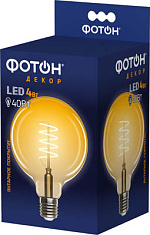 Лампа светодиодная ФОТОН LED FL G95-S 4W E27 2200К, серия ДЕКОР. Купить светодиодные (LED) лампы оптом по выгодной цене