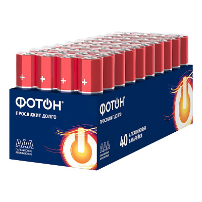 Элемент питания ФОТОН LR03 CB40. Купить батарейки ААА оптом, слайд 1