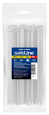 Хомут-стяжка кабельная нейлоновая Safeline 3,6x200-W-100, белая (100 шт.)