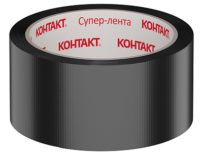 Универсальная клеящая супер-лента "КОНТАКТ", 10 м, черная. Клеящие супер-ленты Контакт купить оптом., слайд 3