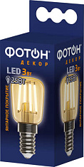 Лампа светодиодная ФОТОН LED FL ST26 3W E14 2200К, серия ДЕКОР. Купить светодиодные (LED) лампы оптом по выгодной цене