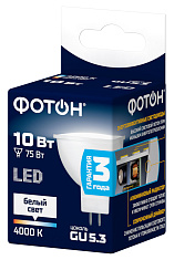Лампа светодиодная ФОТОН LED MR16 10W GU5.3 4000K. Купить светодиодные (LED) лампы оптом по выгодной цене