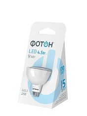 !1Лампа светодиодная ФОТОН LED MR16  220V 4,5 W GU5.3  3000K. Купить светодиодные (LED) лампы оптом по выгодной цене