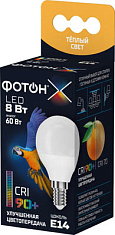 Лампа светодиодная ФОТОН LED P45-C 8W E14 3000K, серия Х. Купить светодиодные (LED) лампы оптом по выгодной цене