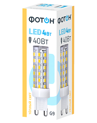Лампа светодиодная ФОТОН LED JCD 4W G9 3000K, слайд 1